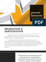 Delegation & Participation
