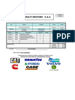 Multi Motors S.A.S.: Cotización