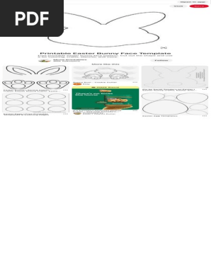 Printable Easter Bunny Face Template