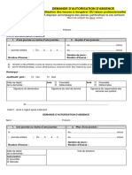 BU Formulaire Autorisation Absence