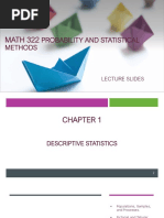 MATH 322: Probability and Statistical Methods