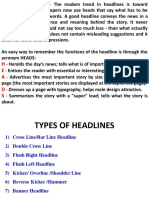 Headline Functions and Types in Journalism