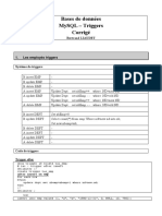 Bases de Données MySQL Triggers Corrigé