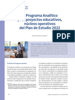 El Programa Analítico y Los Proyectos Educativos