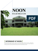 Internship report on Noon Sugar Mills detailing departments and operations