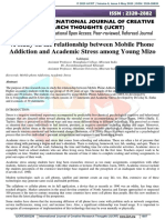 A Study On The Relationship Between Mobile Phone Addiction and Academic Stress Among Young Mizo