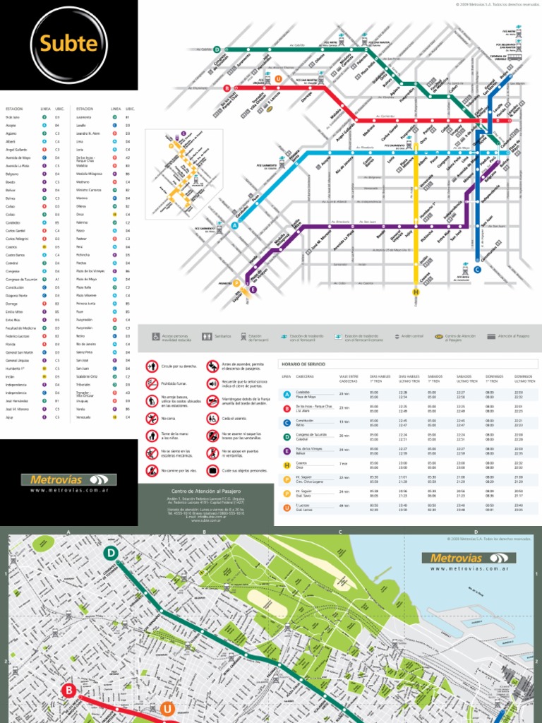 Mapa Do Metro BUENOS AIRES | PDF