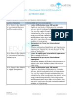 LUT Program Specific Requirements 2022