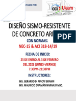 Diseño Sismo-Resistente de Concreto Armado: NEC-15 & ACI 318-14/19