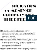 Misapplication of Money or Property of A Third Person