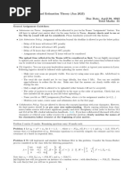 Assignment 5: E1 244 - Detection and Estimation Theory (Jan 2023) Due Date: April 02, 2023 Total Marks: 55