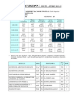 Horarios Provisional GRUPOS EM