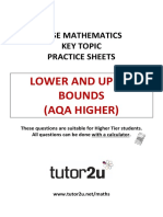 Topic Practice Sheets Lower Upper Bounds AQA Sample
