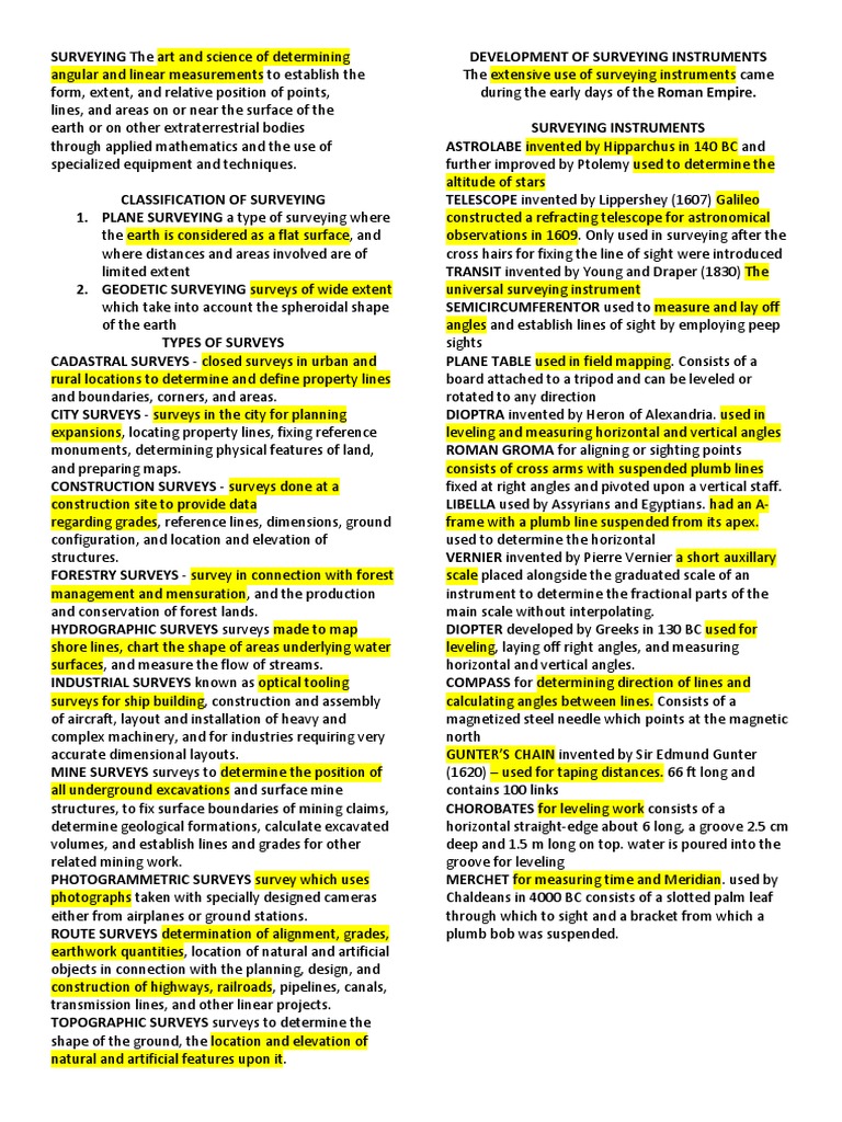 Surveying Rev Download Free Pdf Surveying Triangle