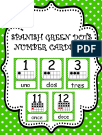 Spanish Number Cards Polka Dots