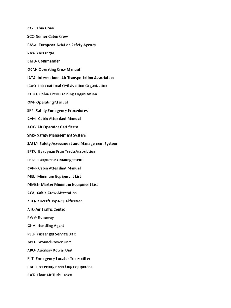 Abbreviations Aviation 320 PDF