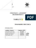 Cálculo 1 - Análisis Matemático 1: Tarea #2