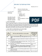 MSE2013 Khoa Học Vật Liệu Đại Cương: (Fundametal of Materials Science)