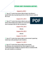 7TH, 8th Week Intern Ship Progress Report