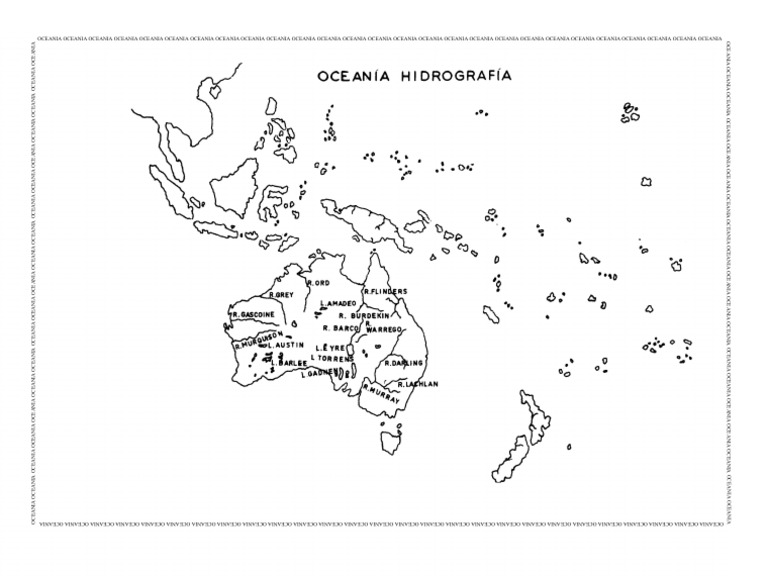 Oceania Hidrografia Con Nombres | PDF
