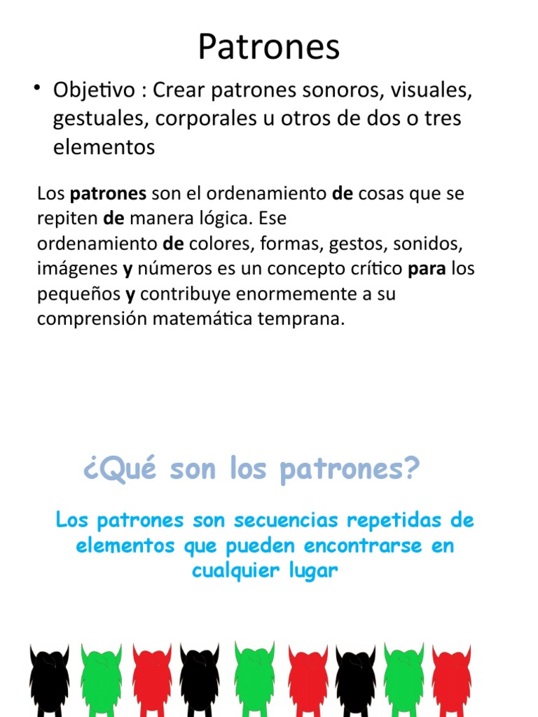 Presentación Patrones Kinder 2022 | PDF