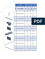 Document Preview Item NO. Part Number Qty. Th. MM Wt. KG Total WT