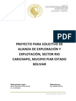 Proyecto para Solicitud de Alianza de Exploración Y Explotación, Sector Rio Carichapo, Mucipio Piar Estado Bolivar