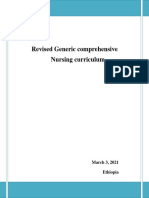 Revised Generic Comprehensive Nursing Curriculum: March 3, 2021 Ethiopia