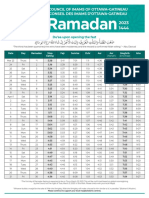 Council of Imams of Ottawa–Gatineau Ramadan 2023 Calendar