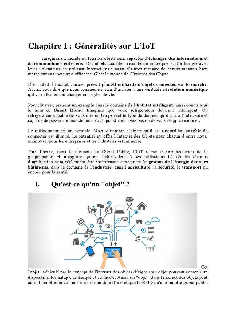 Domaines d'application de l'IoT | PDF | Internet des objets ...