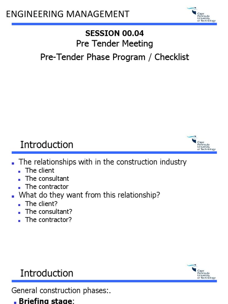 PreTender Planning PDF