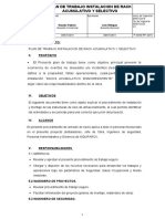 Plan de Trabajo Instalacion de Rack Acumulativo Y Selectivo: I. Documento