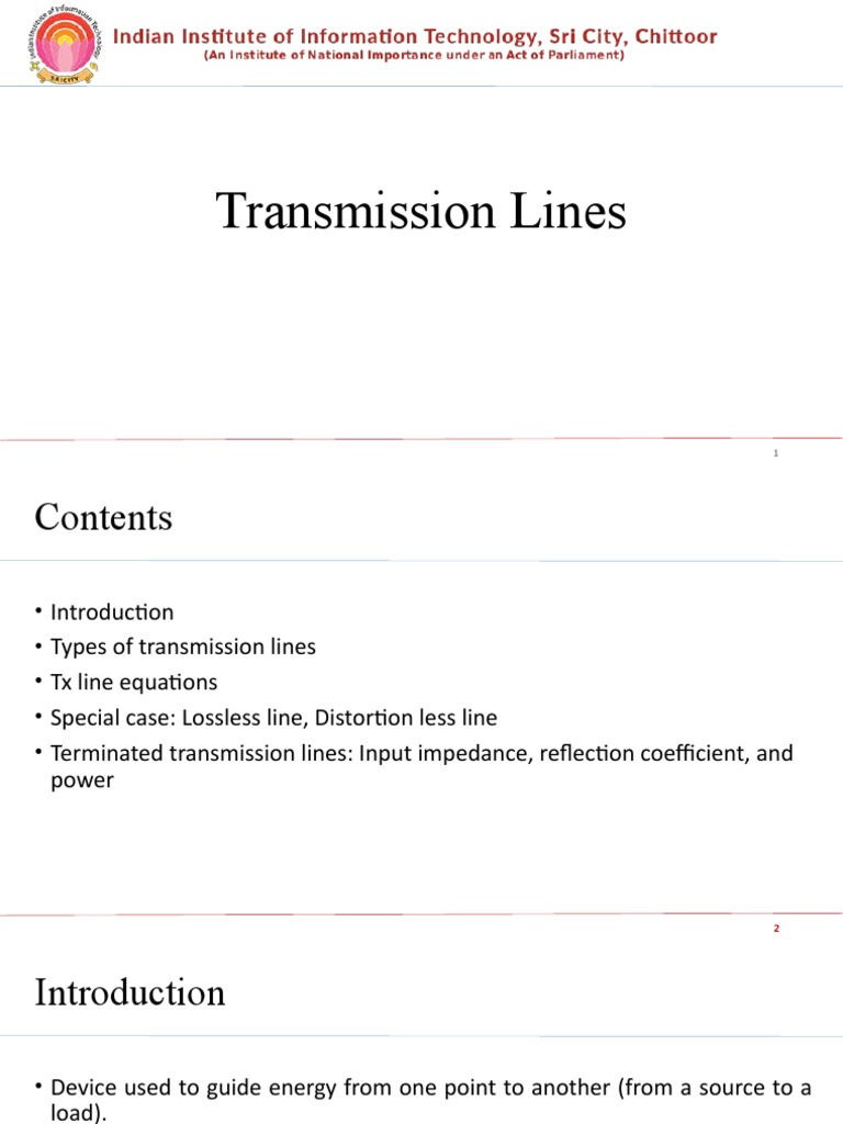 Transmission Lines PDF Transmission Line Electric Power Transmission