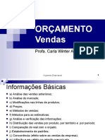 Orçamento Vendas: Profa. Carla Winter Afonso