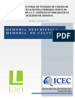 Memoria Descriptiva Memoria de Cálculo