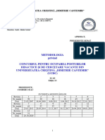 M 03 - Metodologia Privind Ocuparea Posturilor Didactice Si de Cercetare Din UCDC Ed13