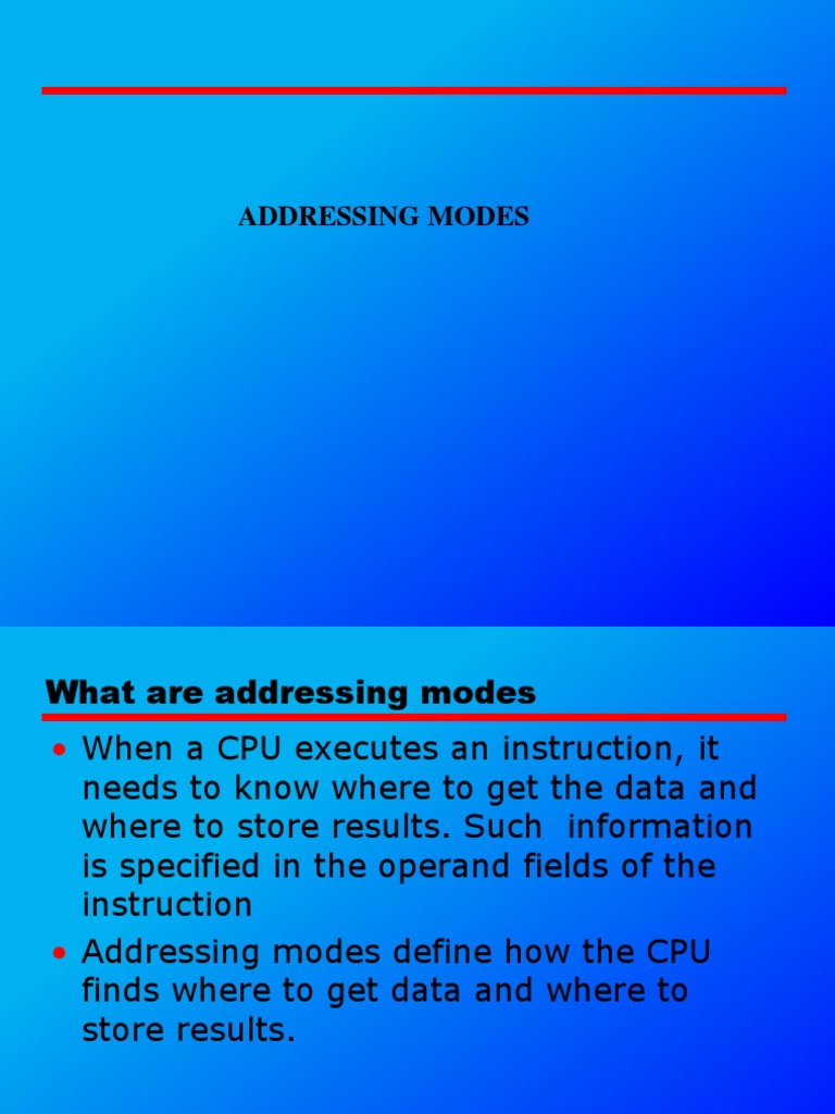 Addressing modes pdf