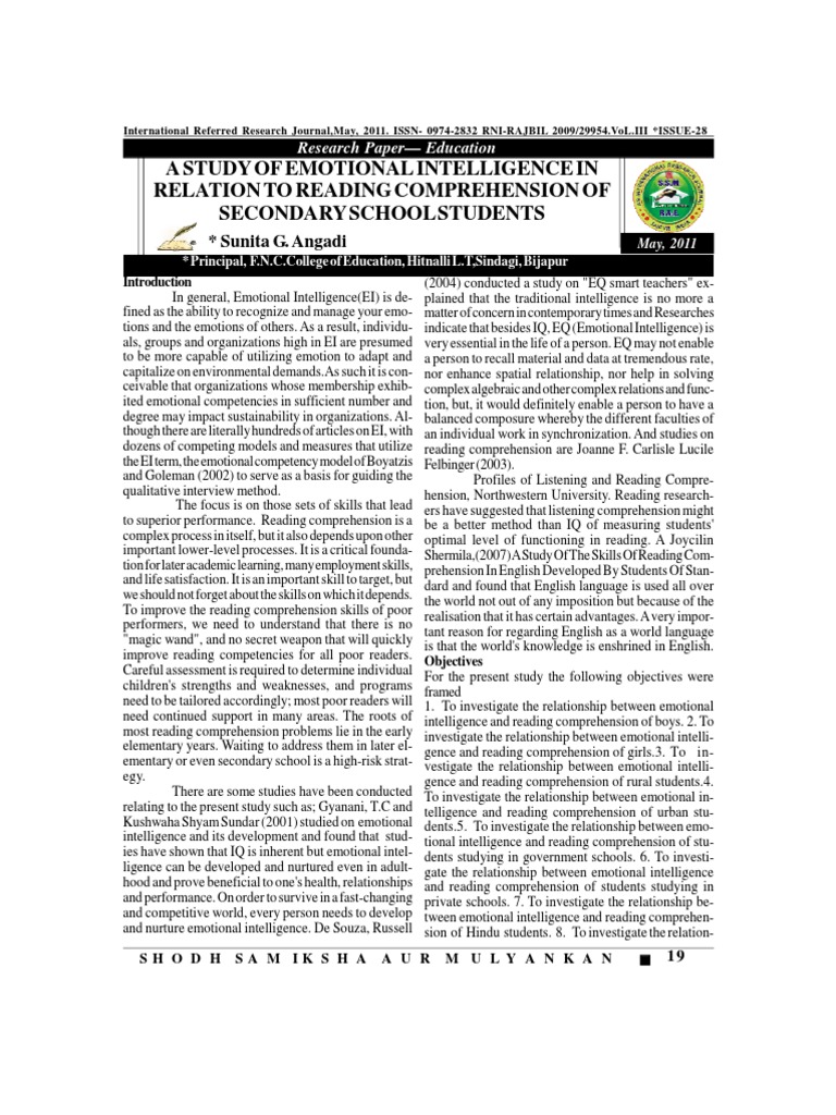 Research paper on emotional intelligence pdf picture