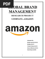 Global Brand Management: Research Project Company: Amazon