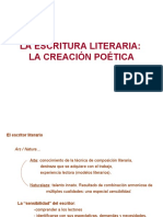 La Escritura Literaria: La Creación Poética: Tema 3