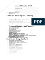 Temas Del Speaking and Listening: Vocabulario Examen B2 Trinity - ISE II