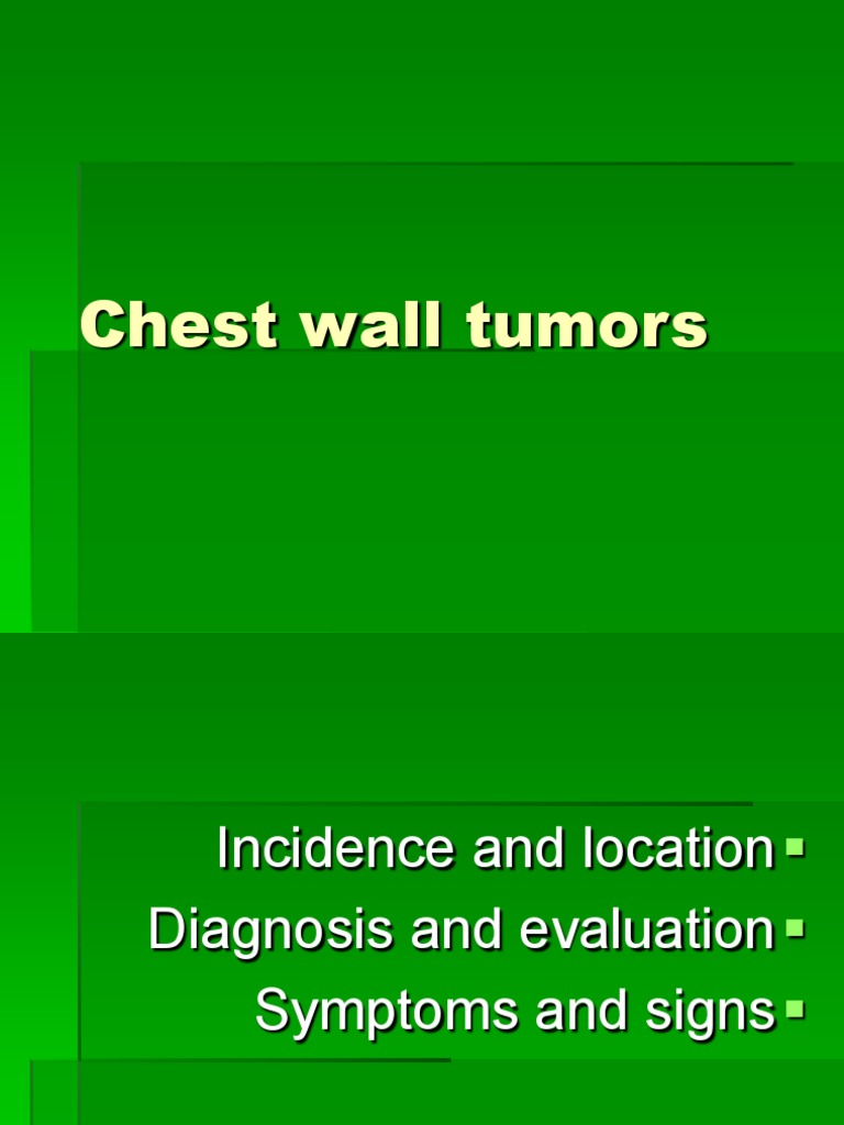 Chest Wall Tumor PDF