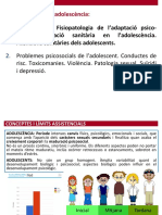 Adolescència. Fisiopatologia de L'adaptació Psico-Social. Educació Sanitària en L'adolescència. Atencions Sanitàries Dels Adolescents