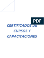 Certificados de Cursos Y Capacitaciones