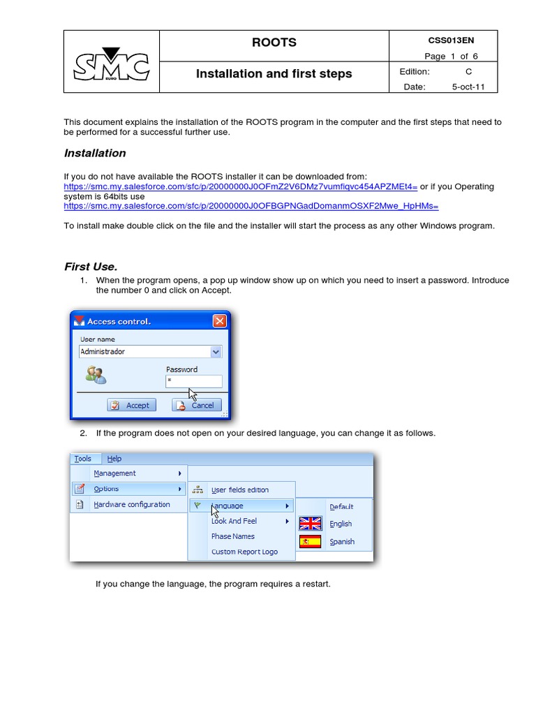 CSS013EN - ROOTS - Installation and First Steps | PDF