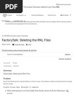 FactoryTalk - Deleting The RNL Files