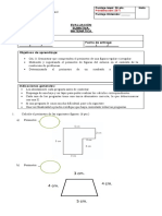 Evalución 3°B Perimetro Adecuada Rafael Zúñiga