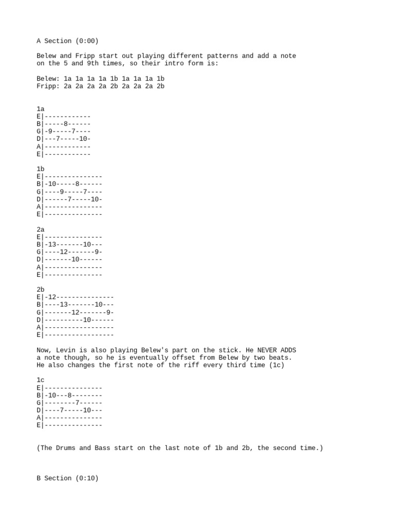 Neal Jack and Me Tab PDF Musical Forms Elements Of Music