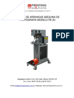 Manual de Arranque Máquina de Tampografía Modelo Pe-2C: A T y T Compañía Comercializadora, S.A. de C.V