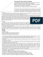 Trechos da carta de Pero Vaz de Caminha relatam primeiros contatos